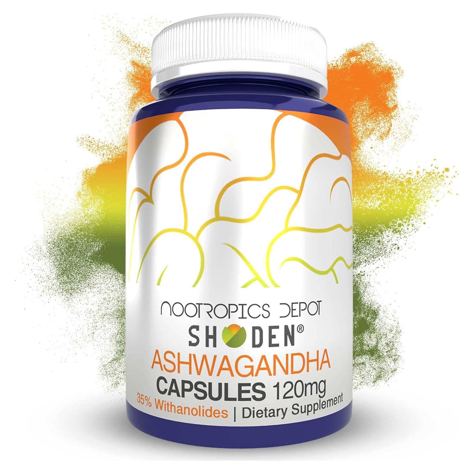 Cápsulas de Ashwagandha Shoden Nootropics Depot 90 Unidades 120mg