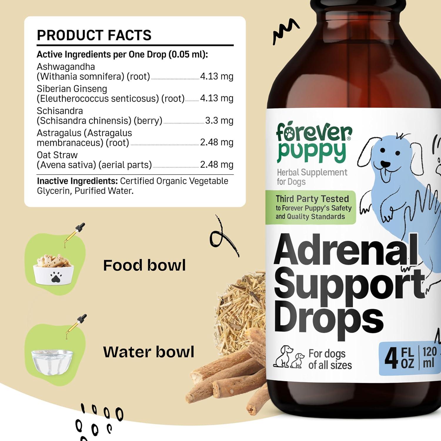 Gotas de Soporte Adrenal Forever Puppy 118 ml - Suplemento para Perros