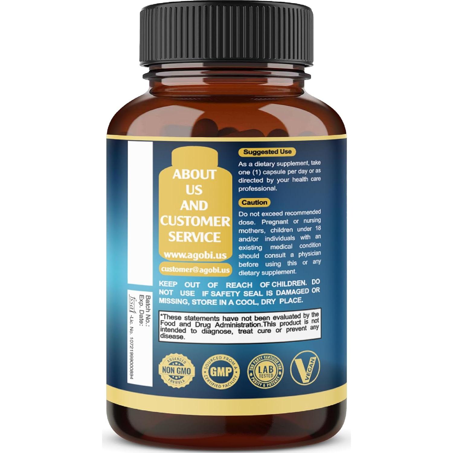 Cápsulas de Ashwagandha Agobi - 90 Unidades - Suplemento Vegano