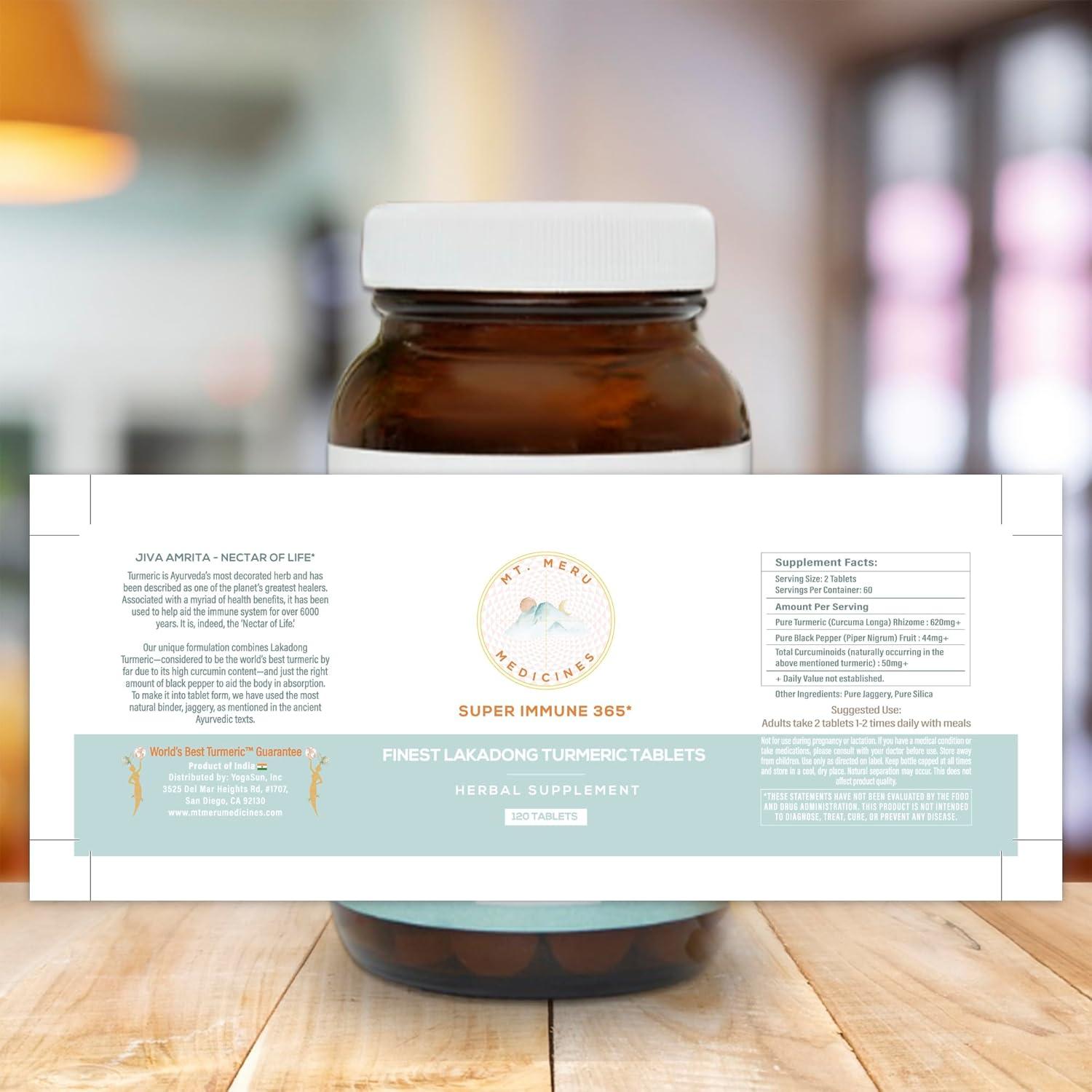 Suplemento Vegano de Cúrcuma Lakadong 120 Tabletas - Alta Curcumina