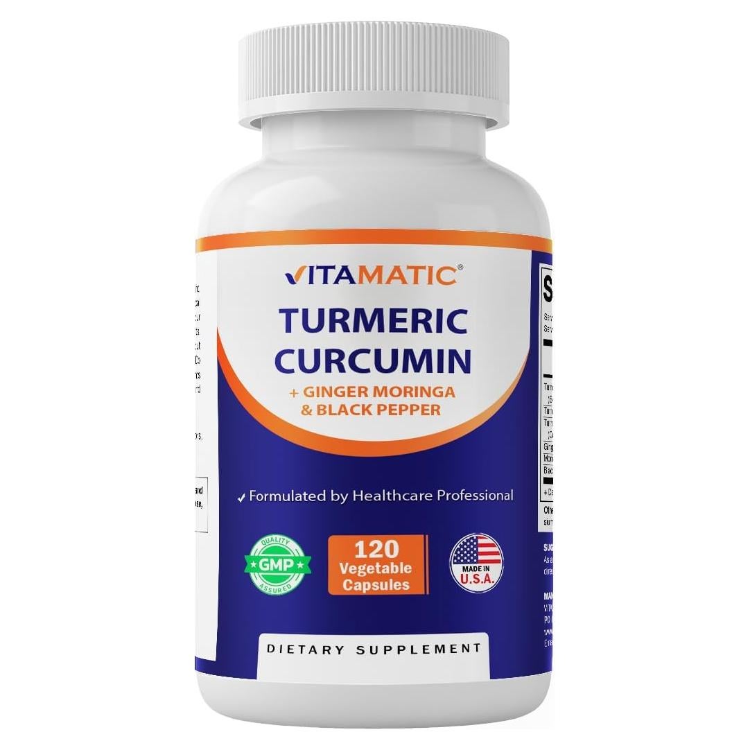 Suplemento de Cúrcuma Curcumina Vitamatic 3000 mg 120 Cápsulas