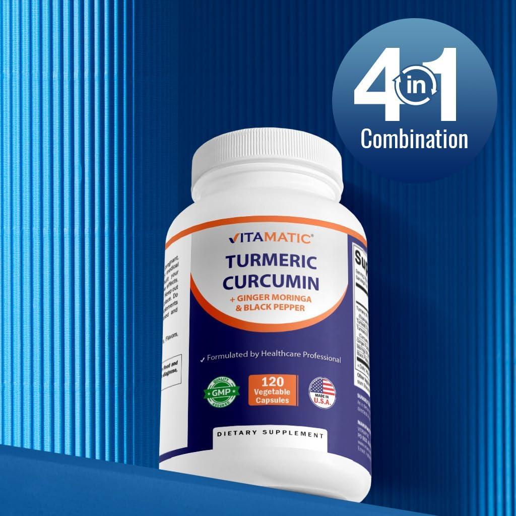 Suplemento de Cúrcuma Curcumina Vitamatic 3000 mg 120 Cápsulas