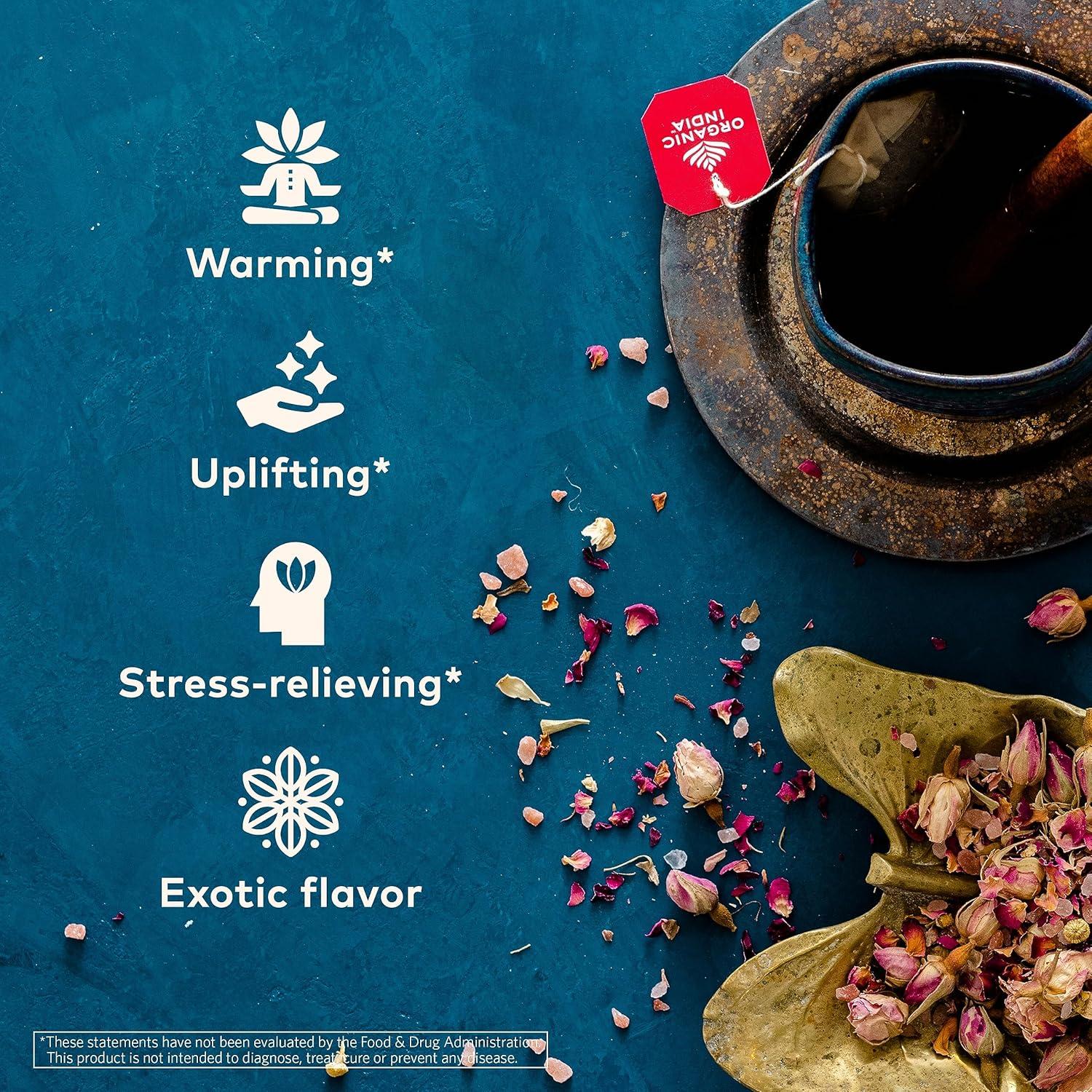 Té de Hierbas Tulsi Canela Rosa Organic India - 18 Bolsitas