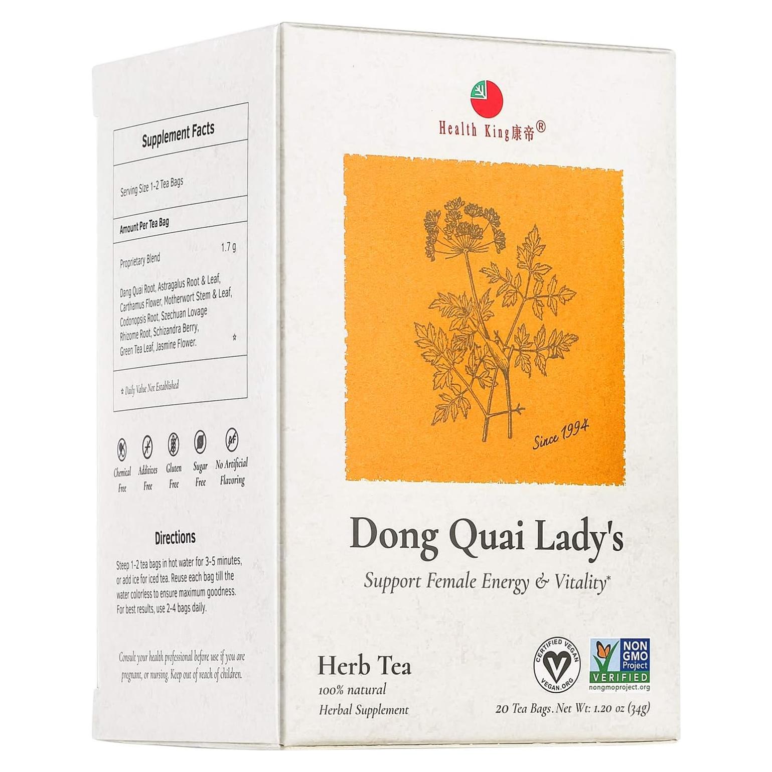 Té de Hierbas Dong Quai Health King - 20 Bolsas 81.65g