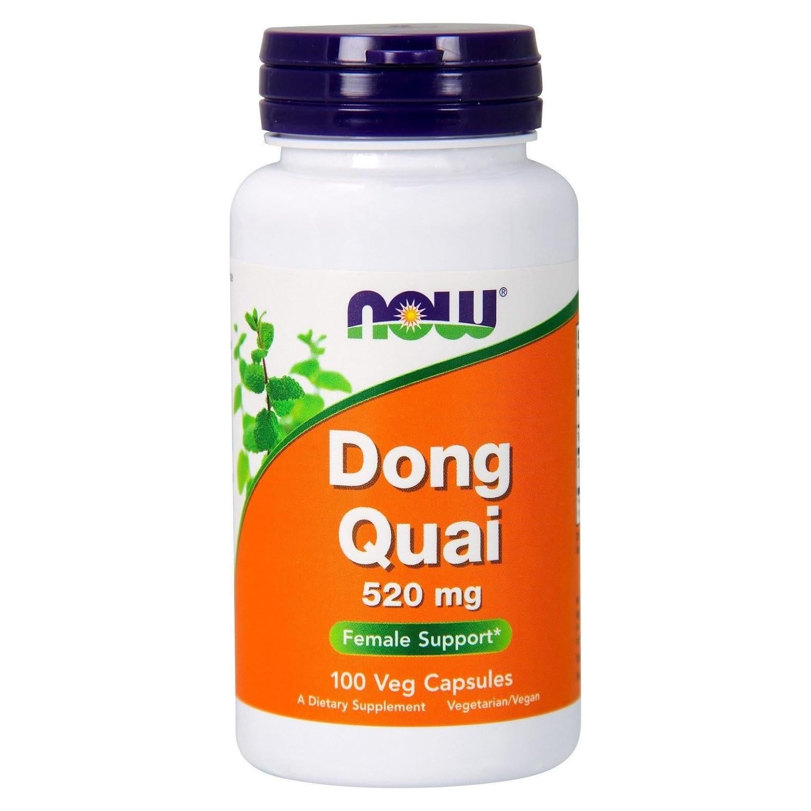 NOW Dong Quai 520mg, 100 Capsules (Pack of 3)