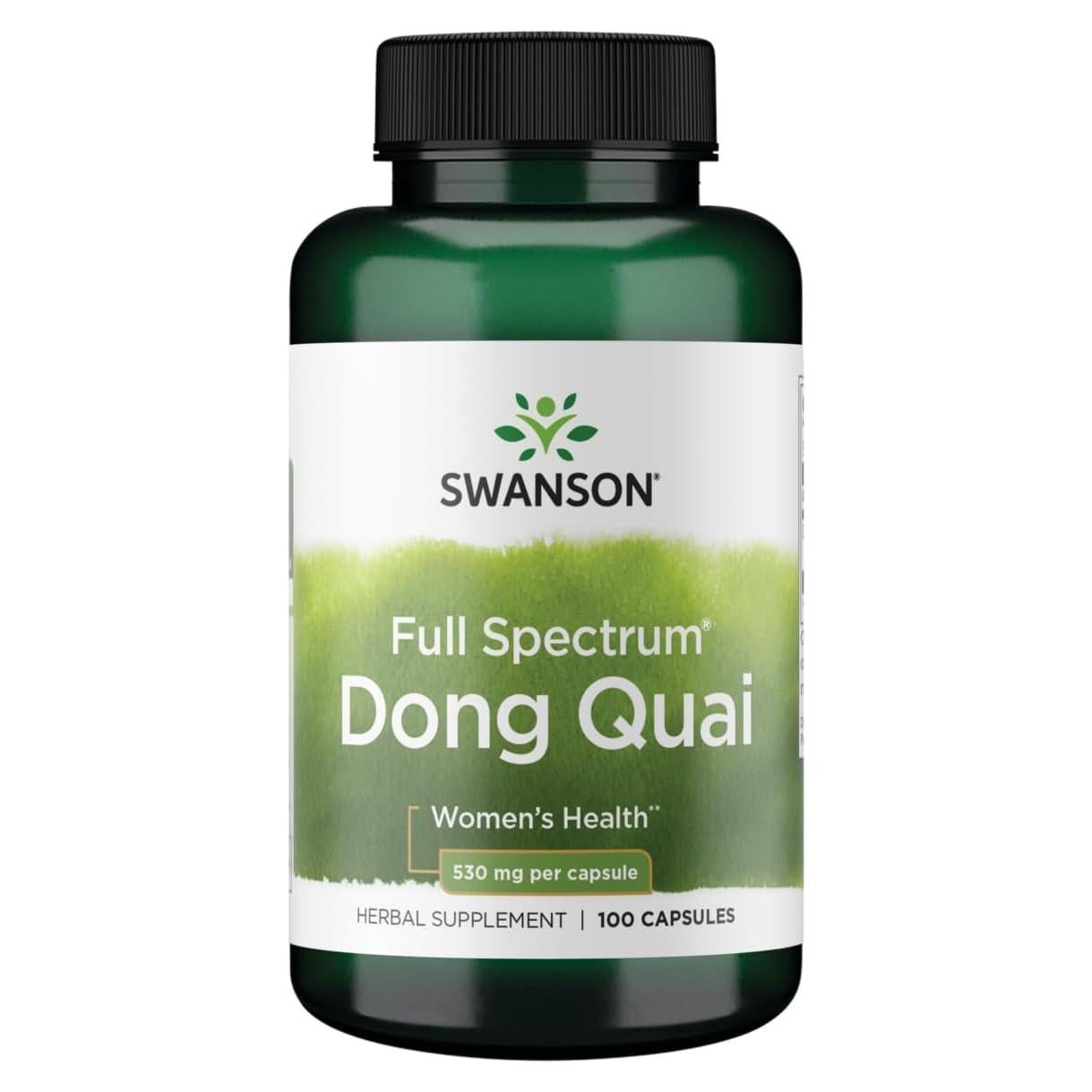 Swanson Dong Quai 530 mg 100 Cápsulas - Suplemento Herbal