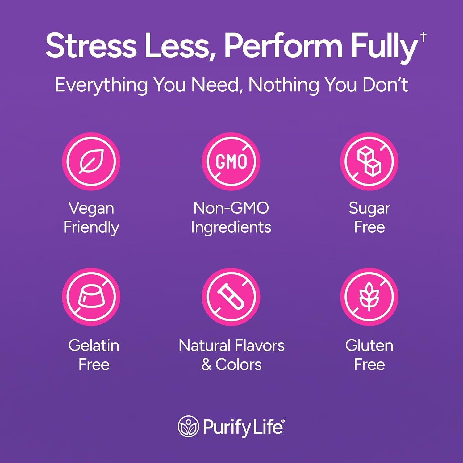 Gomitas Veganas de Rhodiola Rosea Purify Life 1500mg 60 Unidades