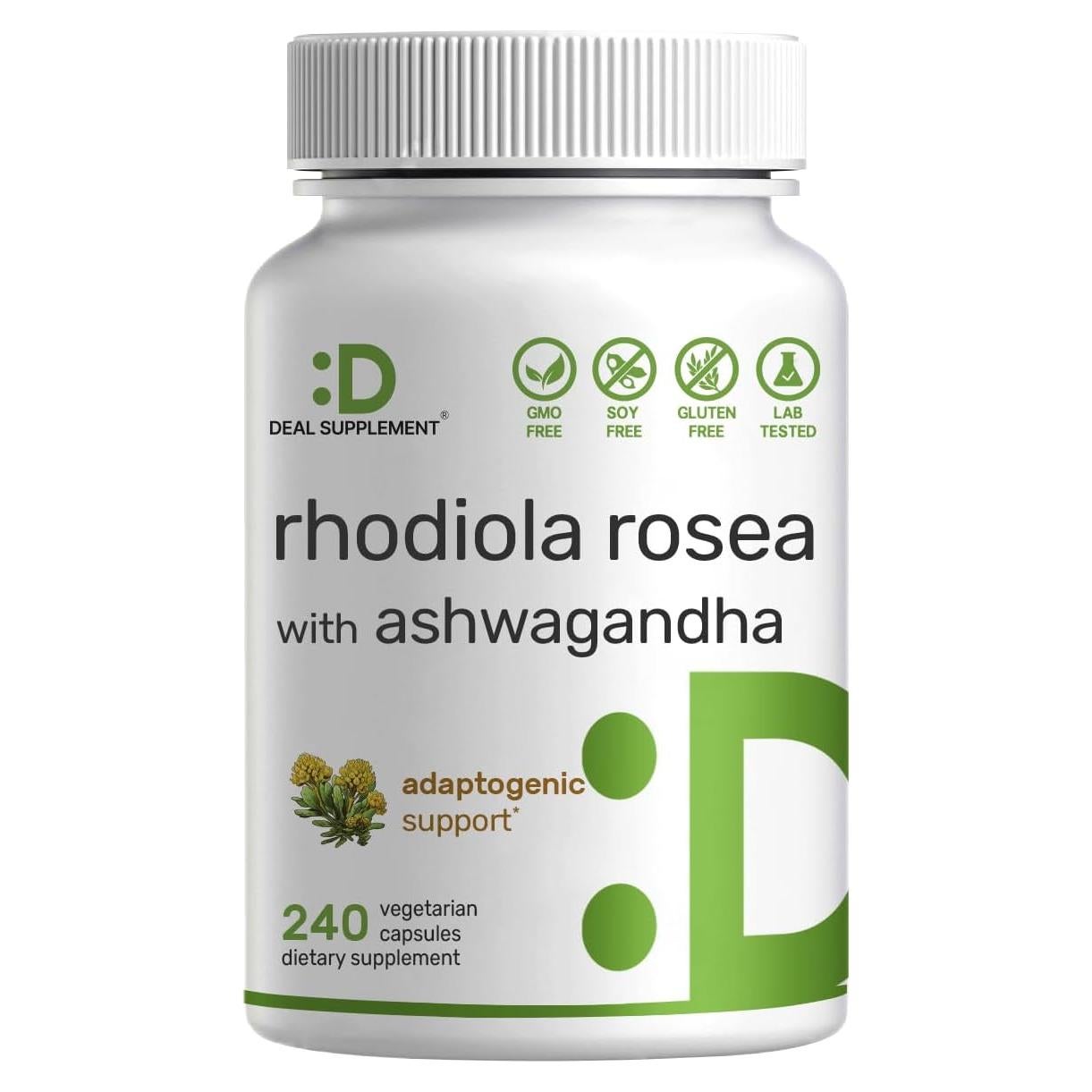 Suplemento Adaptogénico Deal Rhodiola Rosea 5000mg 240 Cápsulas Veganas