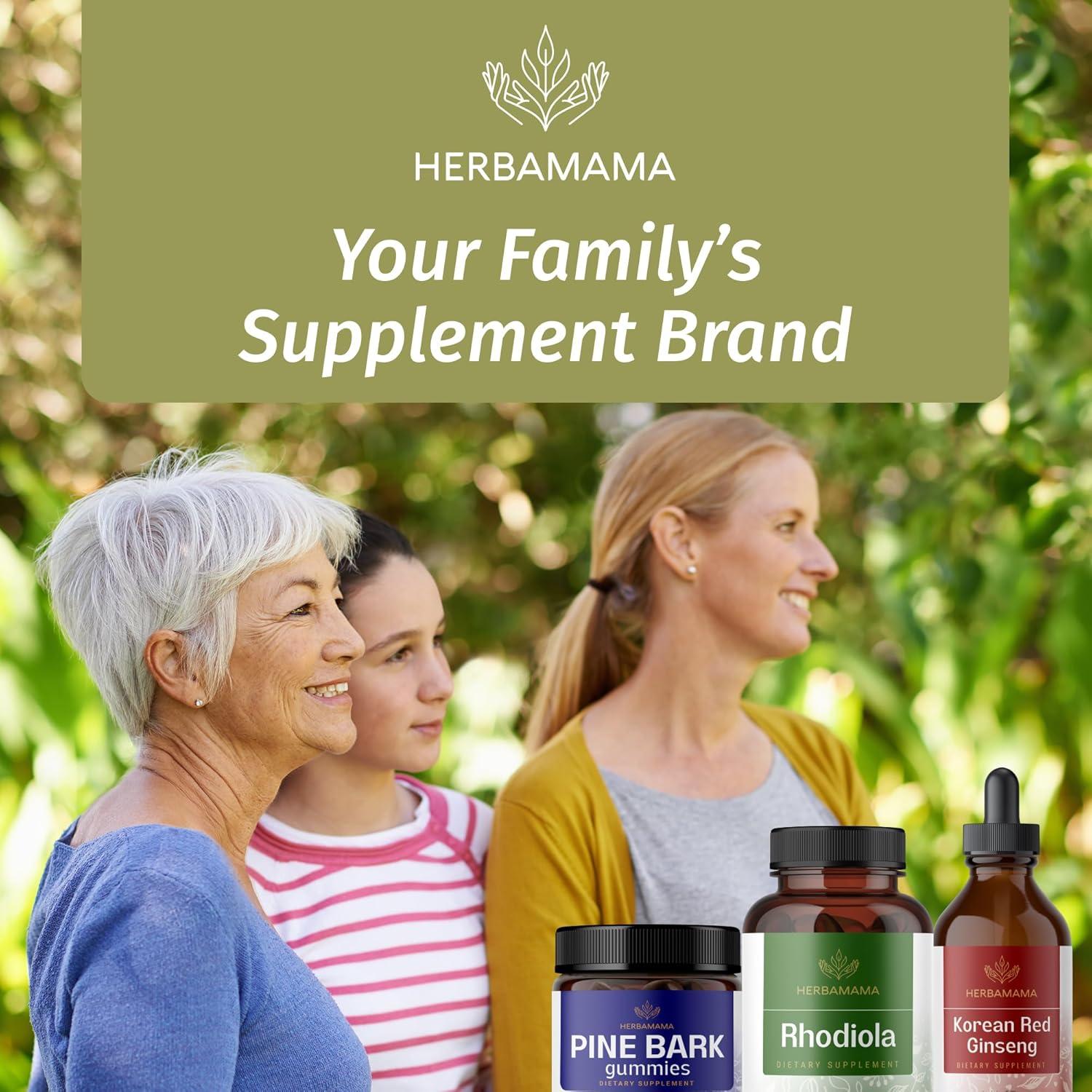 Cápsulas de Rhodiola Rosea Herbamama 1000mg - 100 Unidades