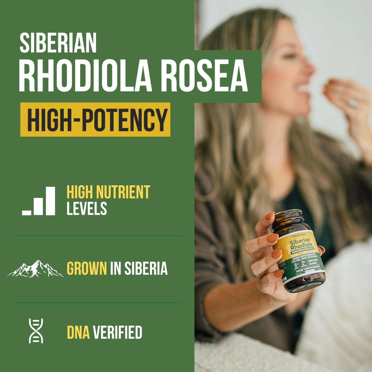 Max Strength Rhodiola Rosea 60 cápsulas - 5% Rosavins, 2% Salidroside