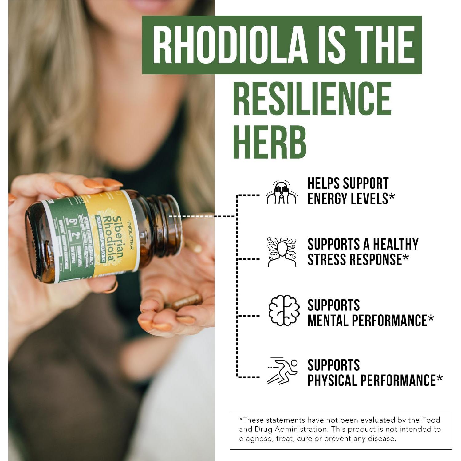 Max Strength Rhodiola Rosea 60 cápsulas - 5% Rosavins, 2% Salidroside