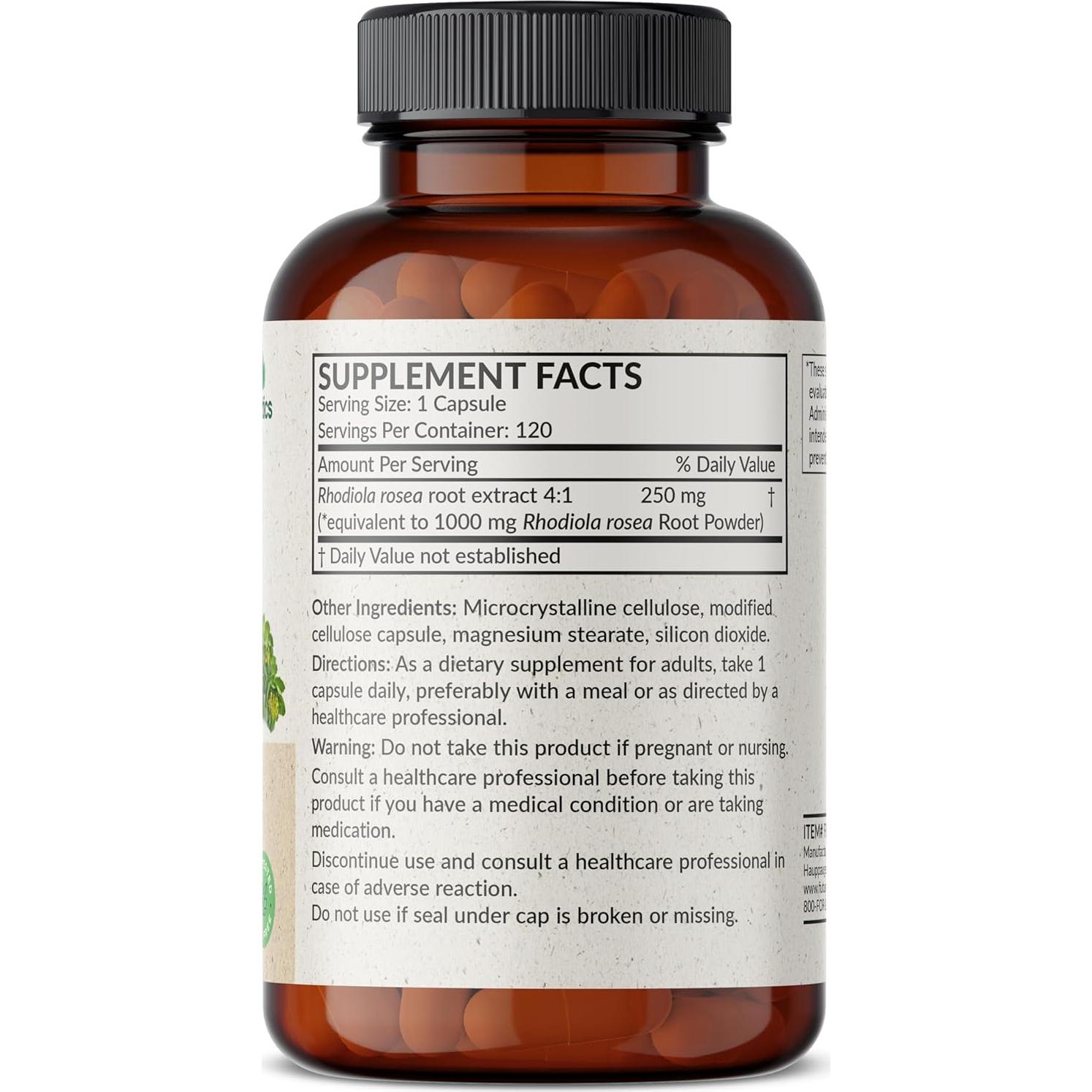 Futurebiotics Rhodiola Rosea 1000 MG Cápsulas Veganas 120 Unidades