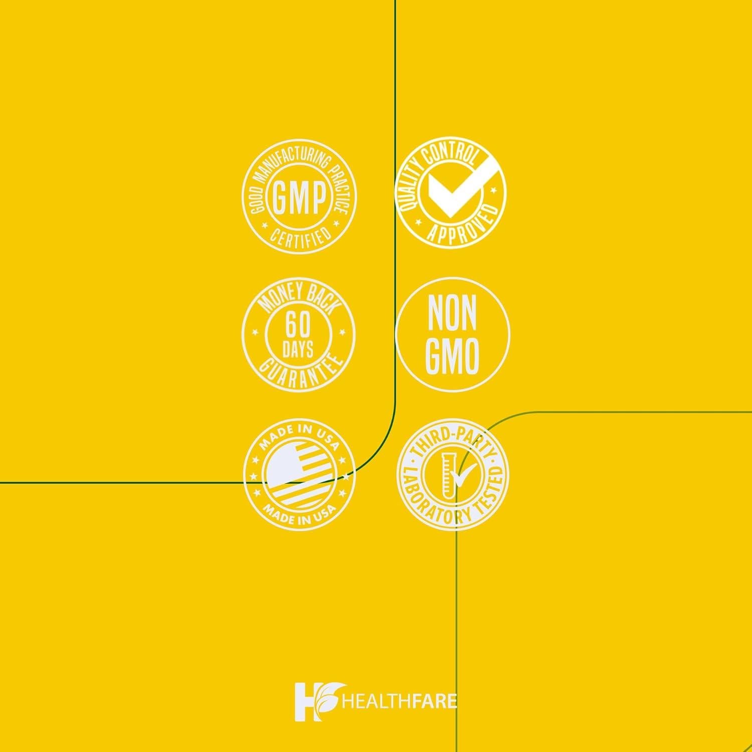 Suplemento de Rhodiola Rosea HealthFare 1000mg - 90 Cápsulas Veganas