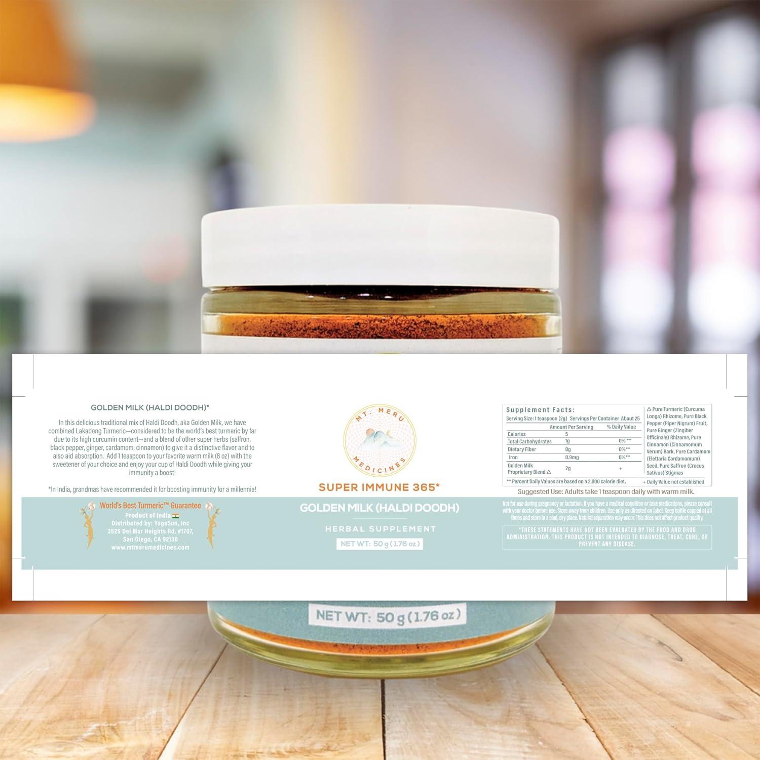 Leche Dorada Ayurvédica Haldi Doodh YogaSun 50g - Sin Gluten