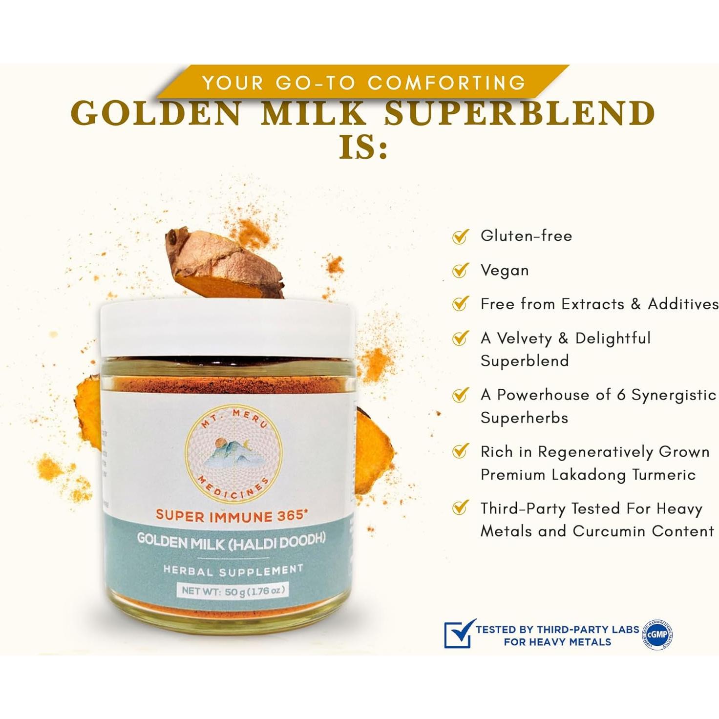 Leche Dorada Ayurvédica Haldi Doodh YogaSun 50g - Sin Gluten