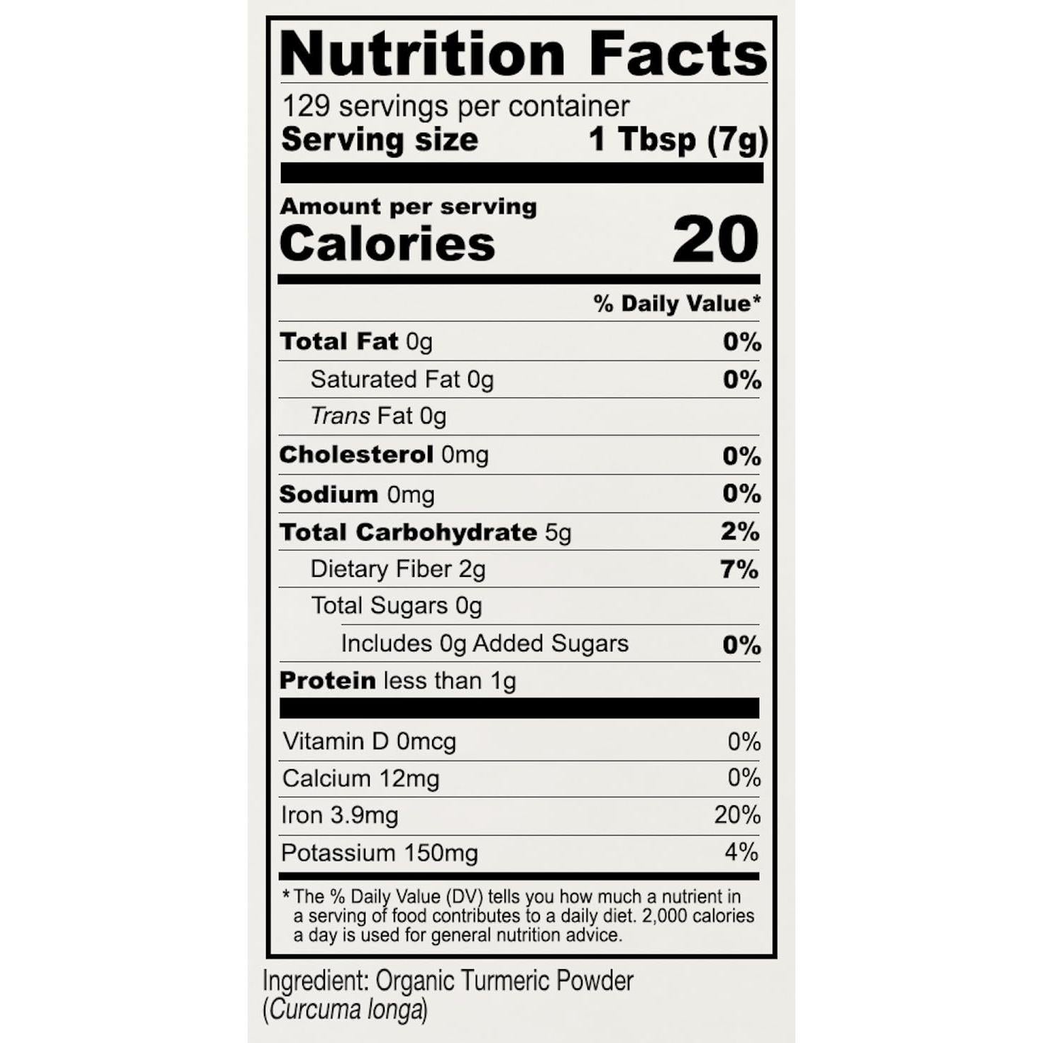Polvo de Cúrcuma Orgánica Anthony's 0.91 kg Sin Gluten