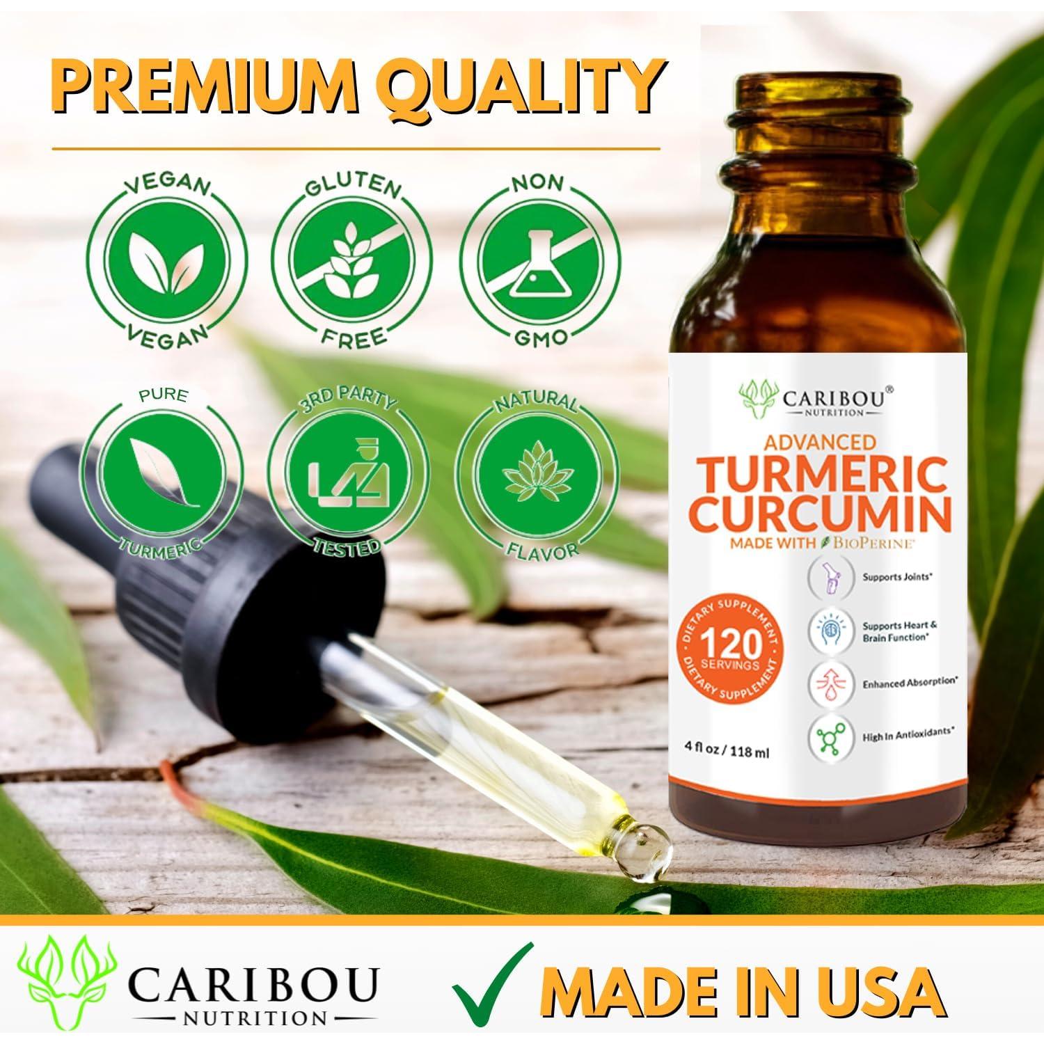 Suplemento de Cúrcuma Líquida Caribou Nutrition 120ml