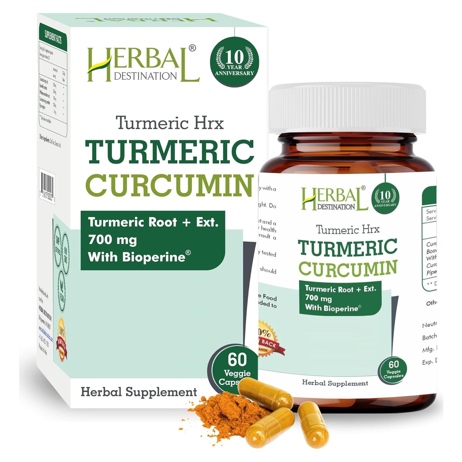 Suplemento de Cúrcuma Hrx - Inmunológico y Articulaciones 60 Cápsulas