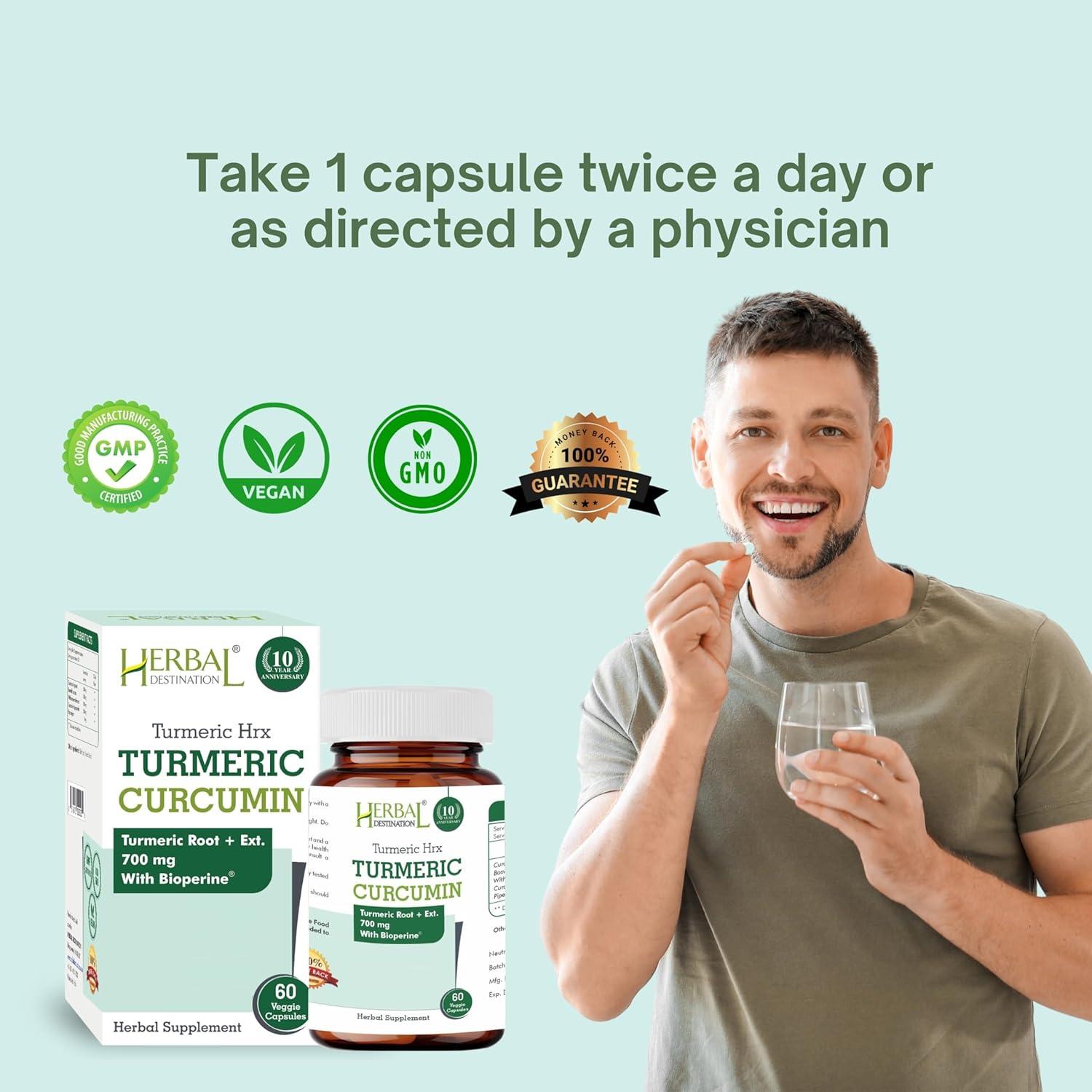 Suplemento de Cúrcuma Hrx - Inmunológico y Articulaciones 60 Cápsulas