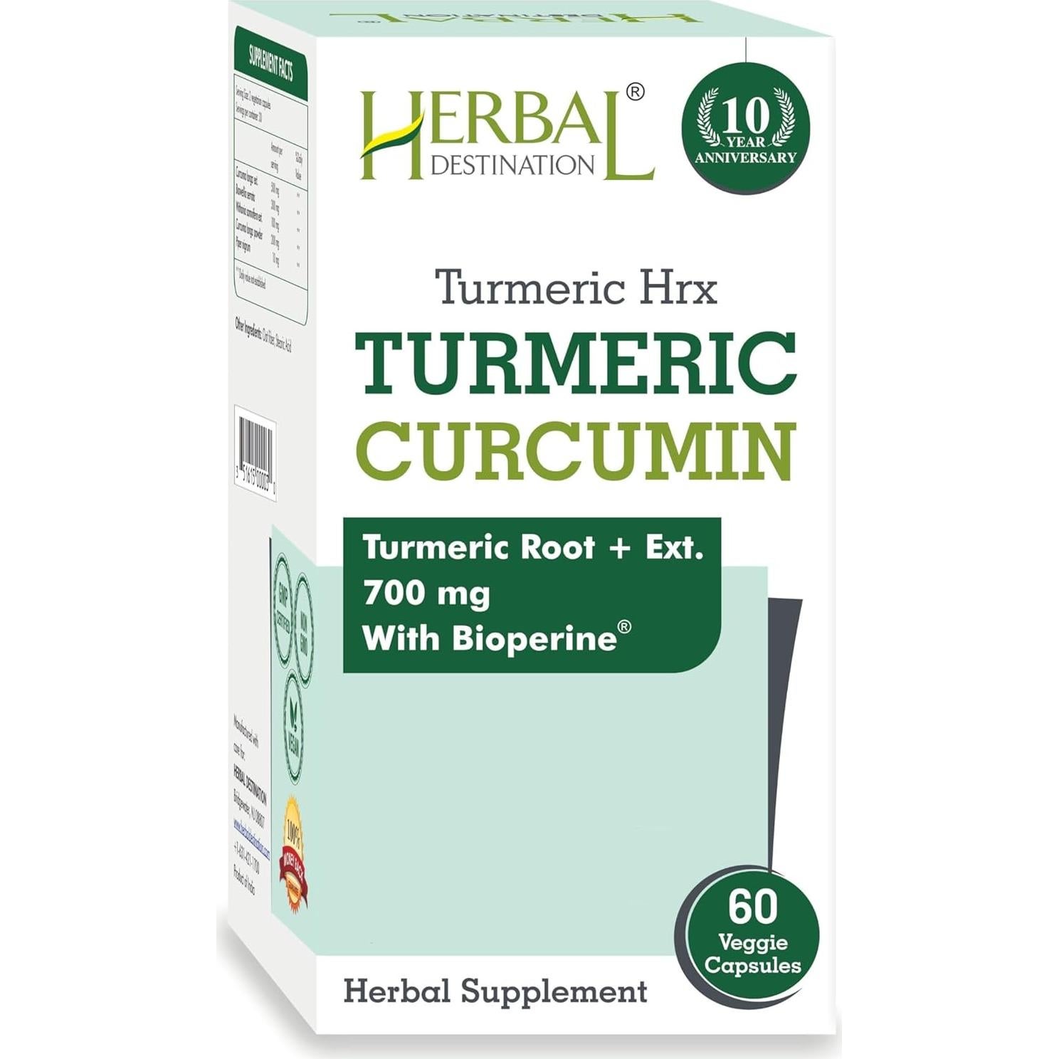 Suplemento de Cúrcuma Hrx - Inmunológico y Articulaciones 60 Cápsulas