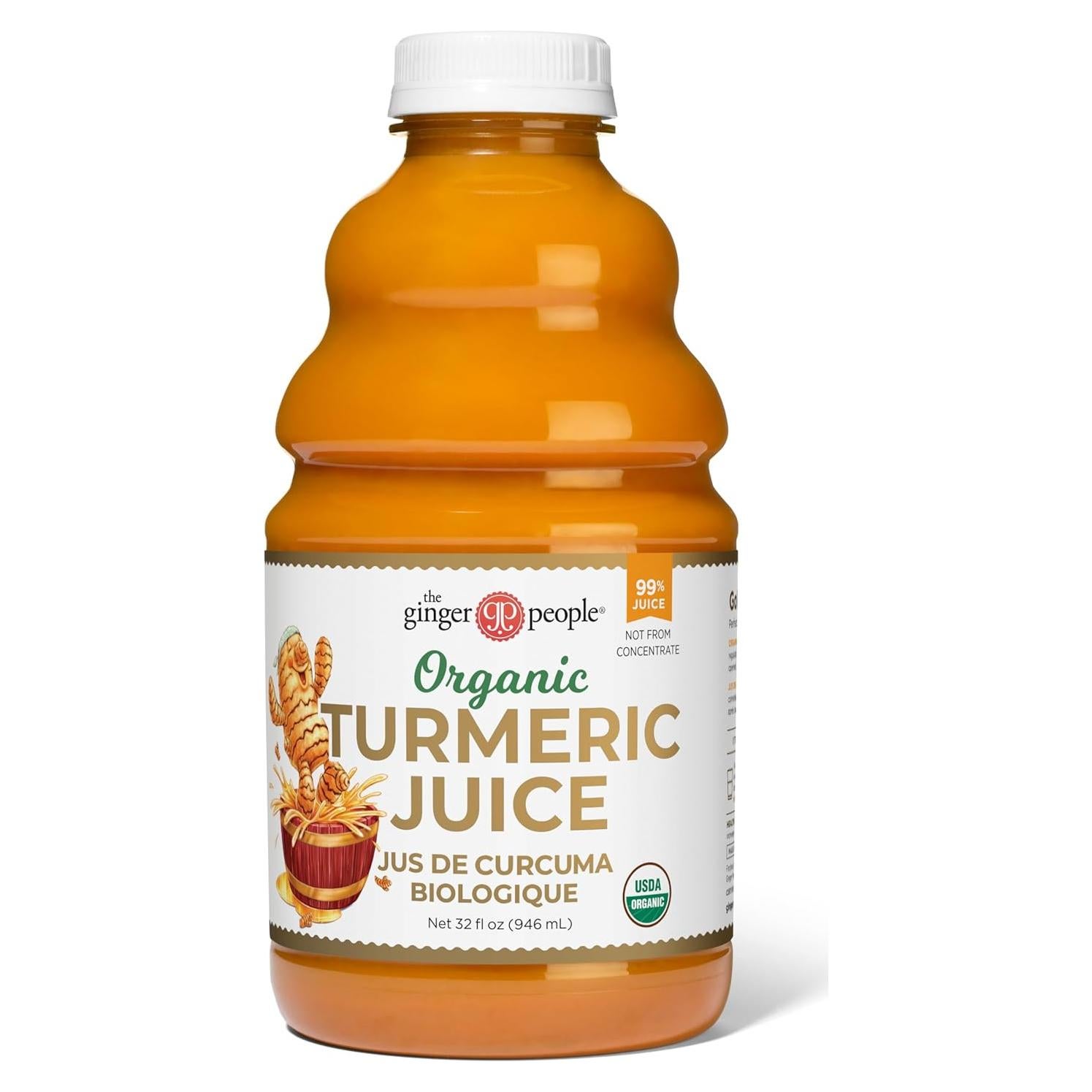 Jugo de Cúrcuma Orgánica 99% Pura The Ginger People 946 ml