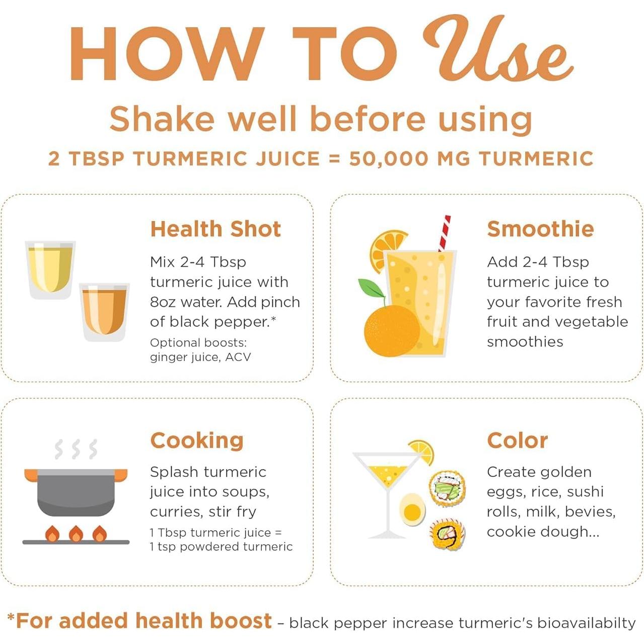 Jugo de Cúrcuma Orgánica 99% Pura The Ginger People 946 ml