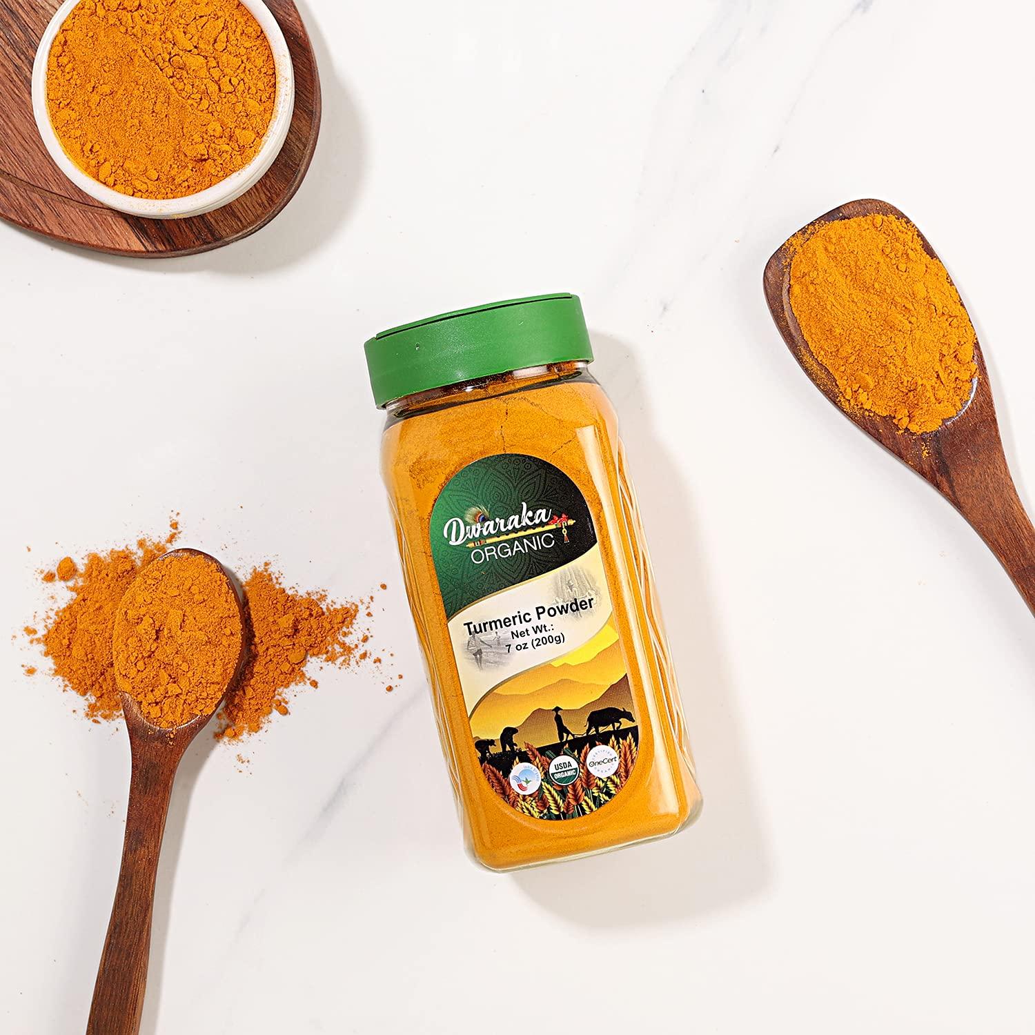 Polvo de Cúrcuma Orgánico Dwaraka 198g - Saludable y Natural