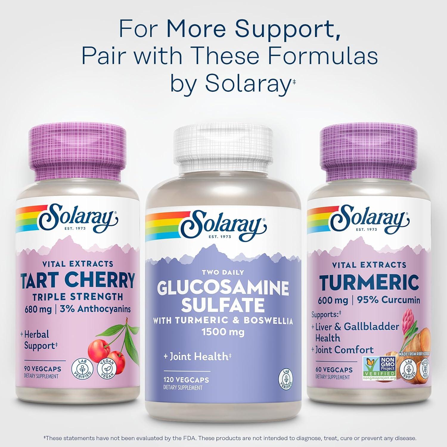 Suplemento de Cúrcuma Solaray 600mg - 95% Curcumina Vegano