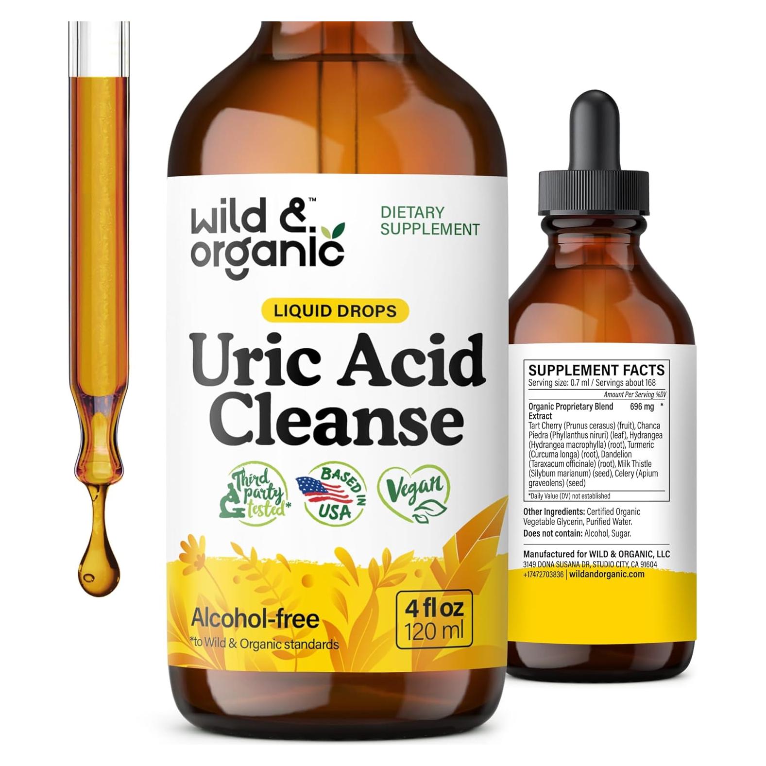 Gotas de Limpieza Ácido Úrico Silvestre y Orgánico 118 ml