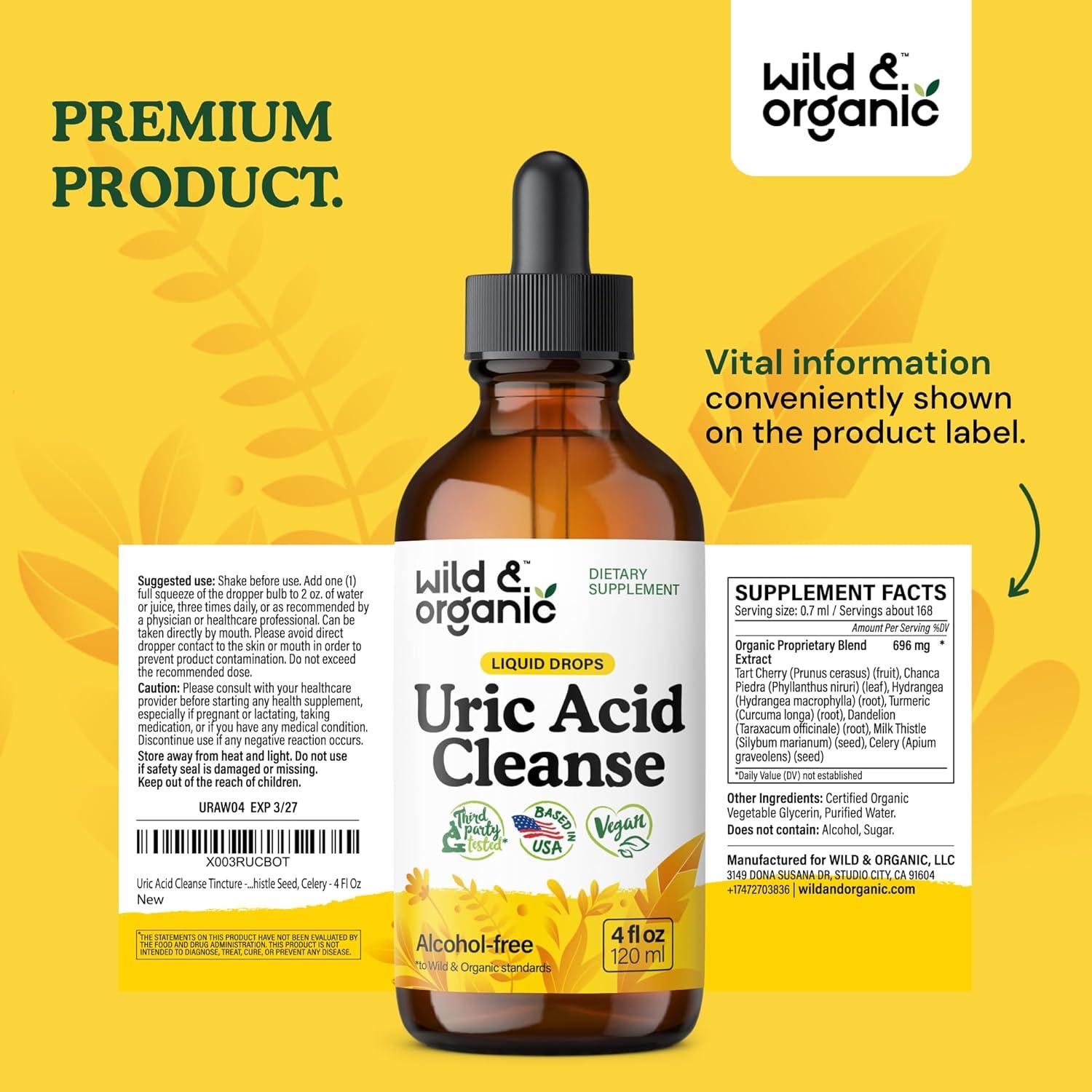 Gotas de Limpieza Ácido Úrico Silvestre y Orgánico 118 ml