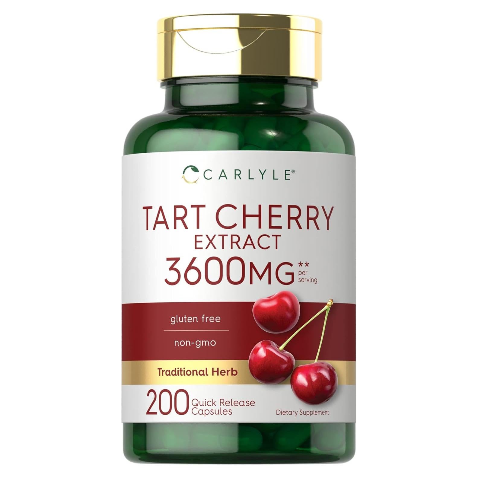 Cápsulas de Cereza Ácida Carlyle | 200 Unidades | Sin OGM y Gluten