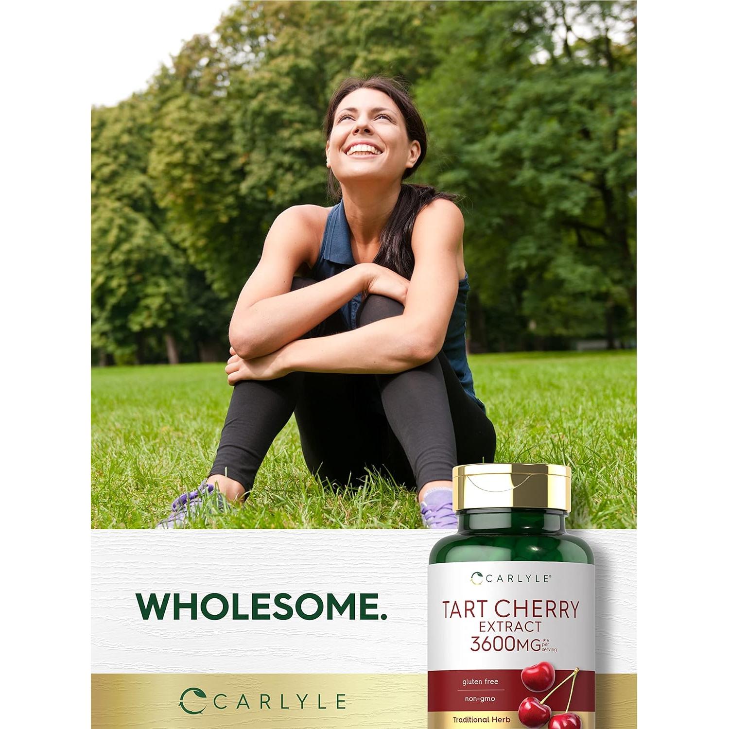 Cápsulas de Cereza Ácida Carlyle | 200 Unidades | Sin OGM y Gluten