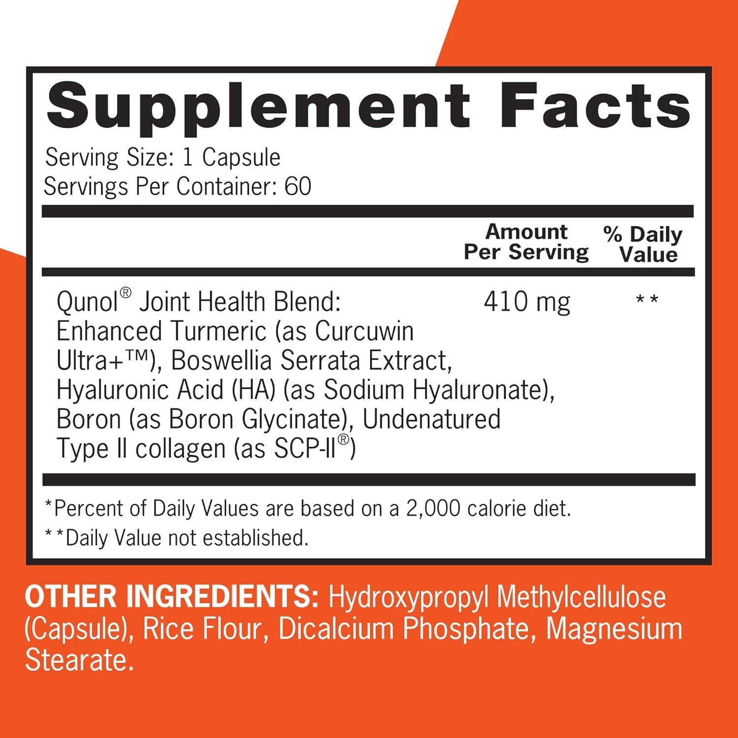 Suplemento Articular Qunol 5-en-1, 60 Cápsulas, Alivio Rápido