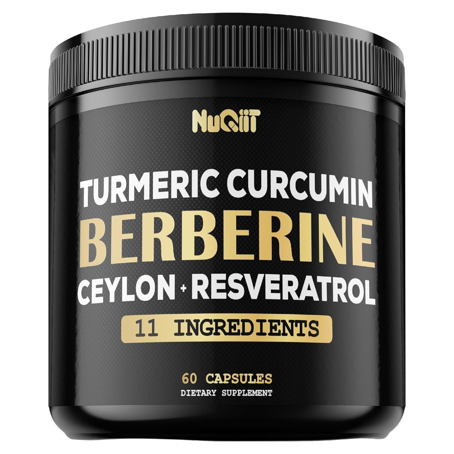 Suplemento de Berberina NUQIIT con Cúrcuma y Resveratrol - 60 Cápsulas