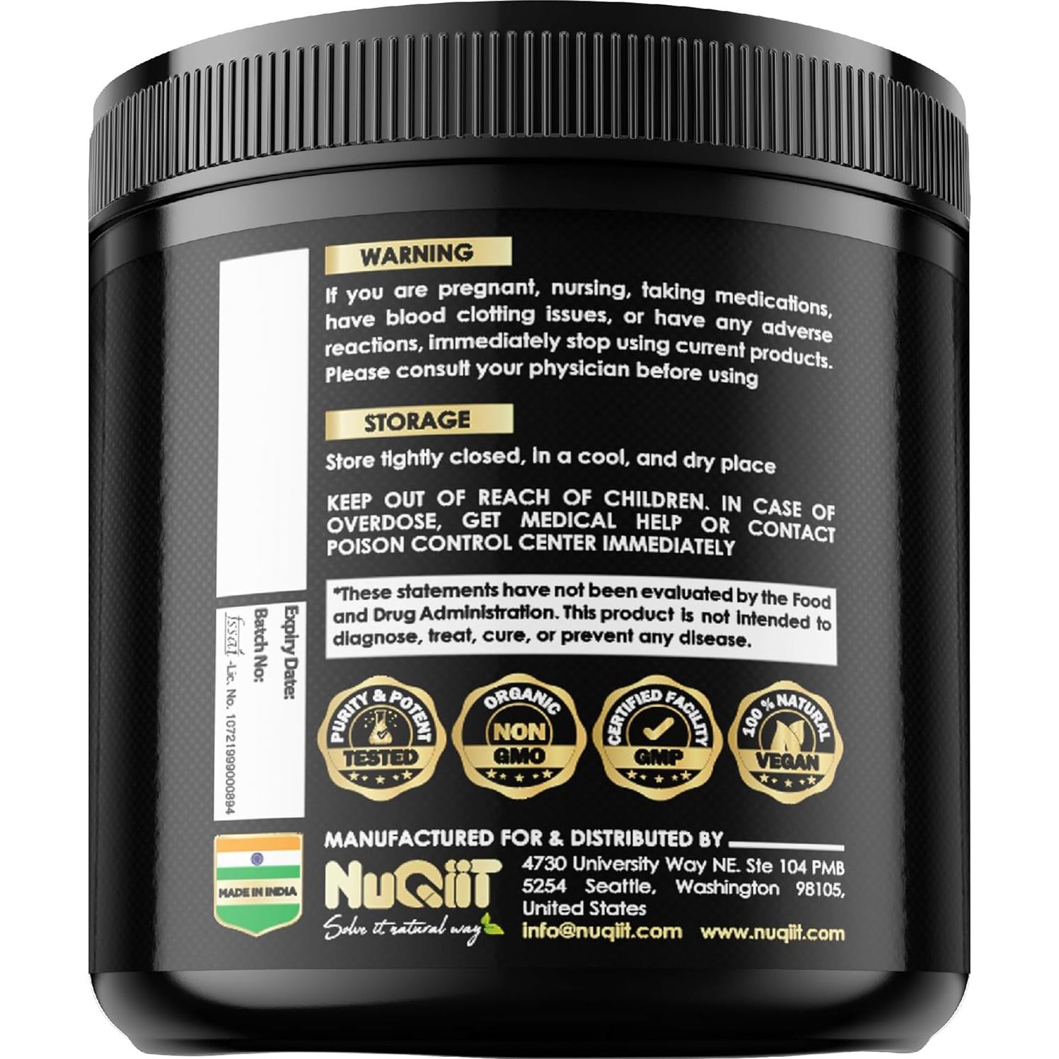 Suplemento de Berberina NUQIIT con Cúrcuma y Resveratrol - 60 Cápsulas