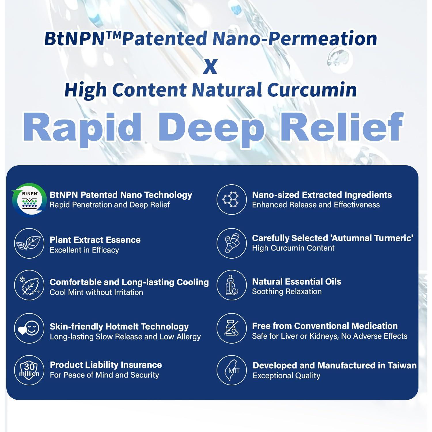 Parche Tópico de Cúrcuma y Curcumina LEADTEK - 30 Parches