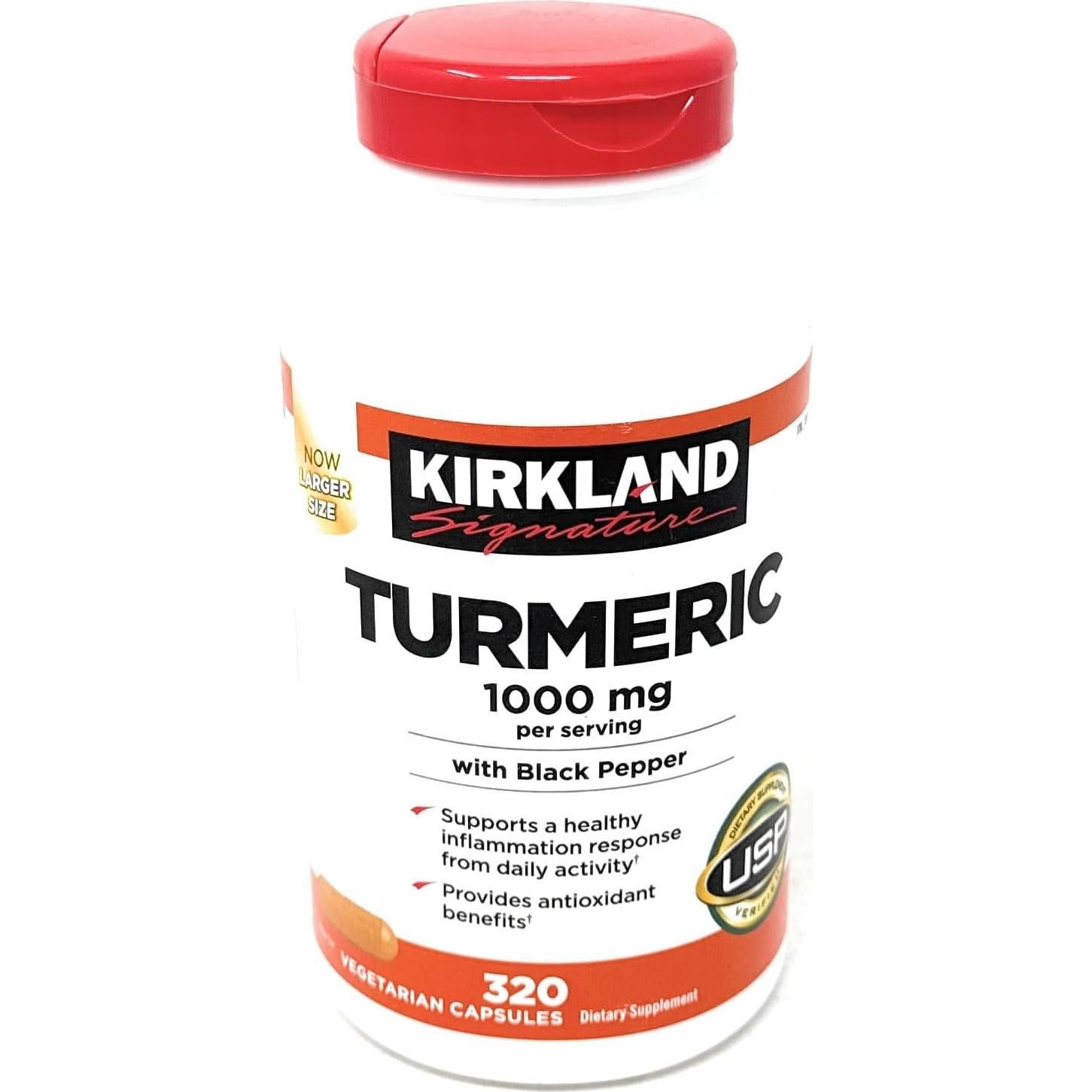 Cápsulas de Cúrcuma con Pimienta Negra Kirkland 1000mg 320u