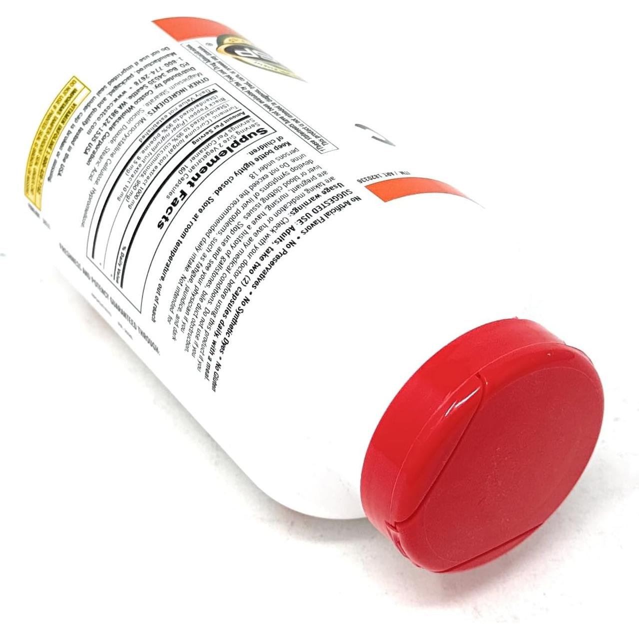 Cápsulas de Cúrcuma con Pimienta Negra Kirkland 1000mg 320u