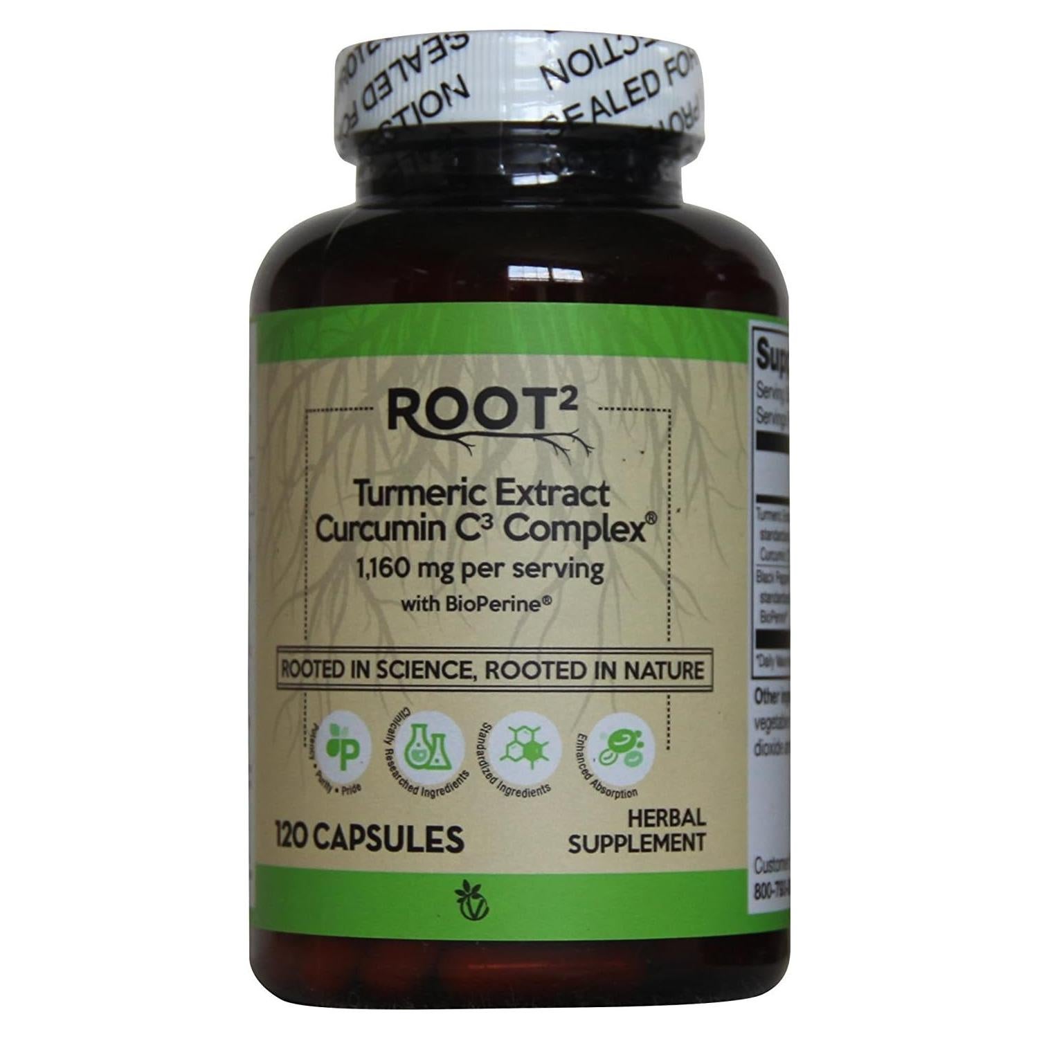 Extracto de Cúrcuma Vitacost Complejo Curcumina C3 120 Cápsulas