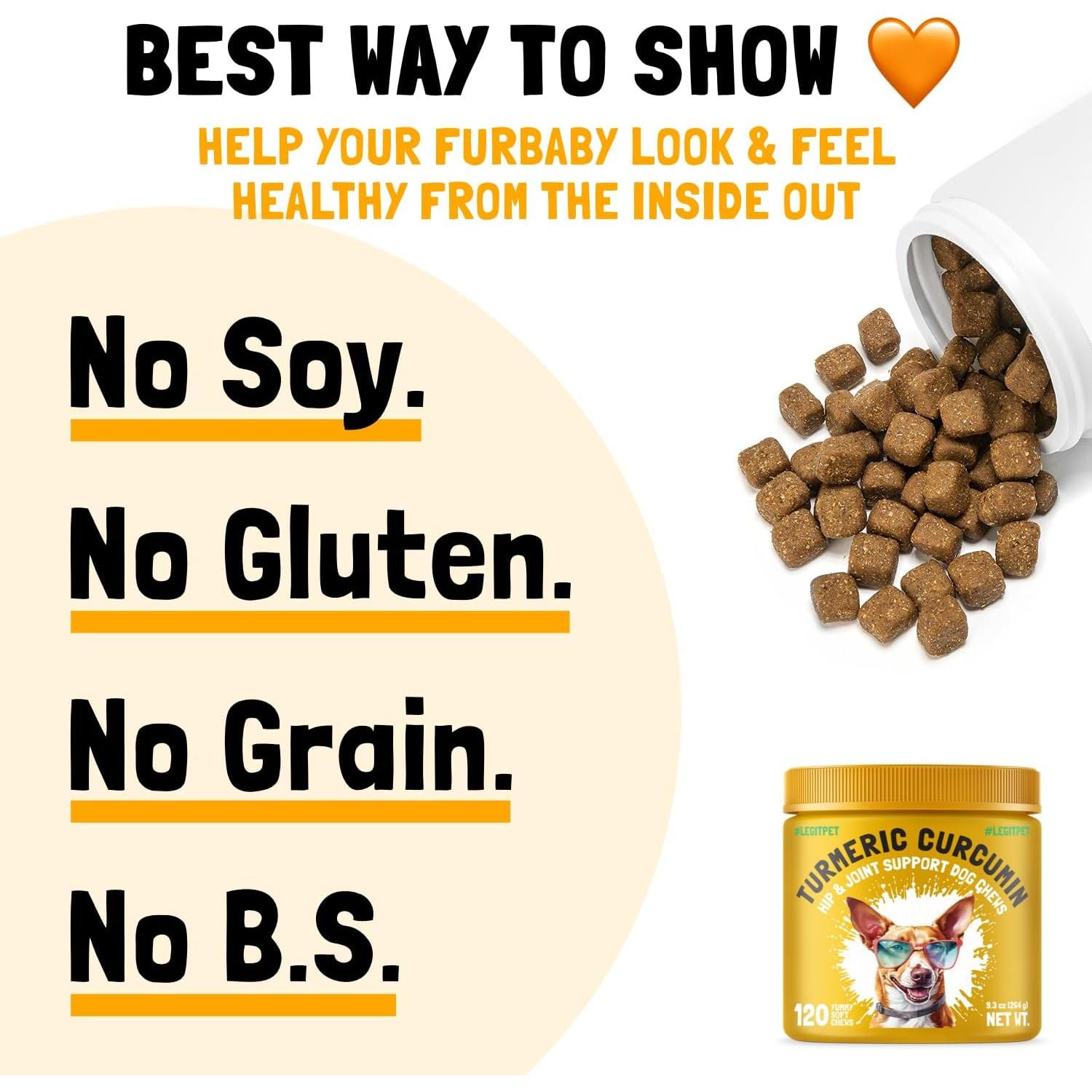 Suplemento de Cúrcuma y Curcumina LEGITPET 120 Masticables