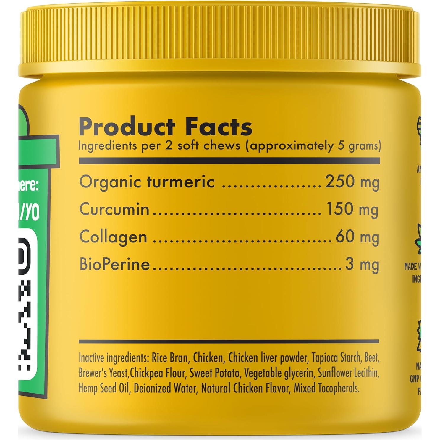 Suplemento de Cúrcuma y Curcumina LEGITPET 120 Masticables