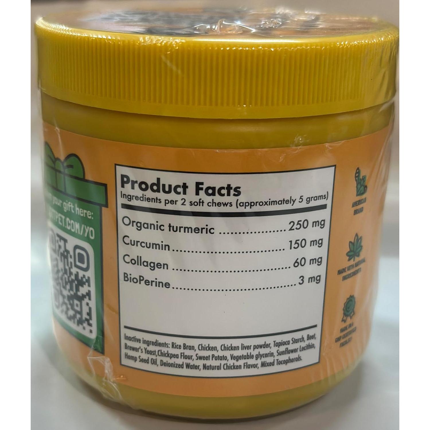 Suplemento de Cúrcuma y Curcumina LEGITPET 120 Masticables