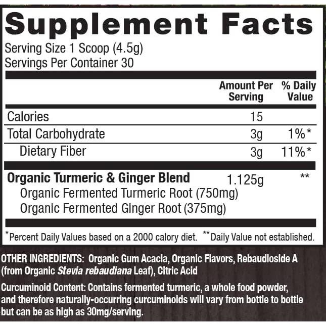 Mezcla de Bebida de Cúrcuma y Jengibre PlantFusion 134g