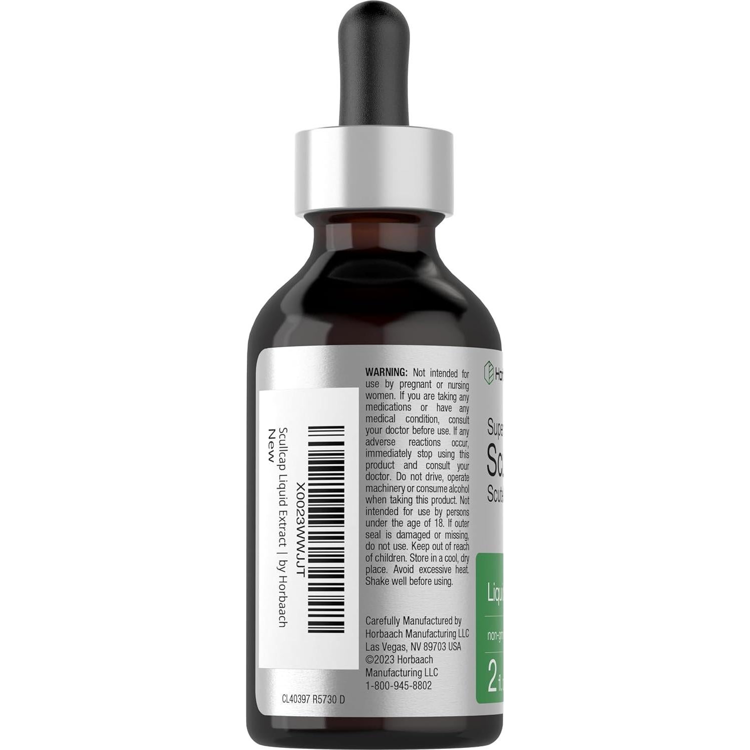 Extracto Líquido de Scullcap Horbaach 59 ml Sin Alcohol