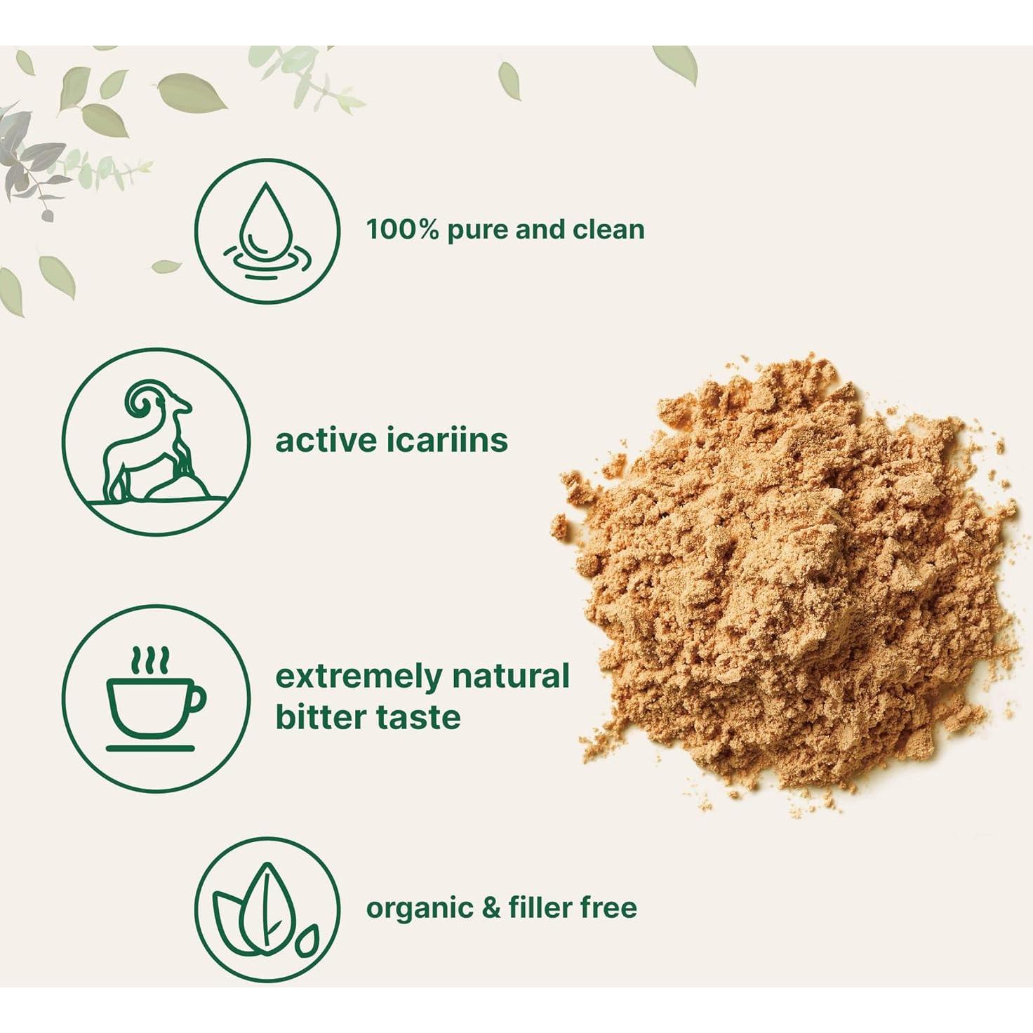 Polvo Orgánico de Hierba de Cabra Horny Micro Ingredients 100g