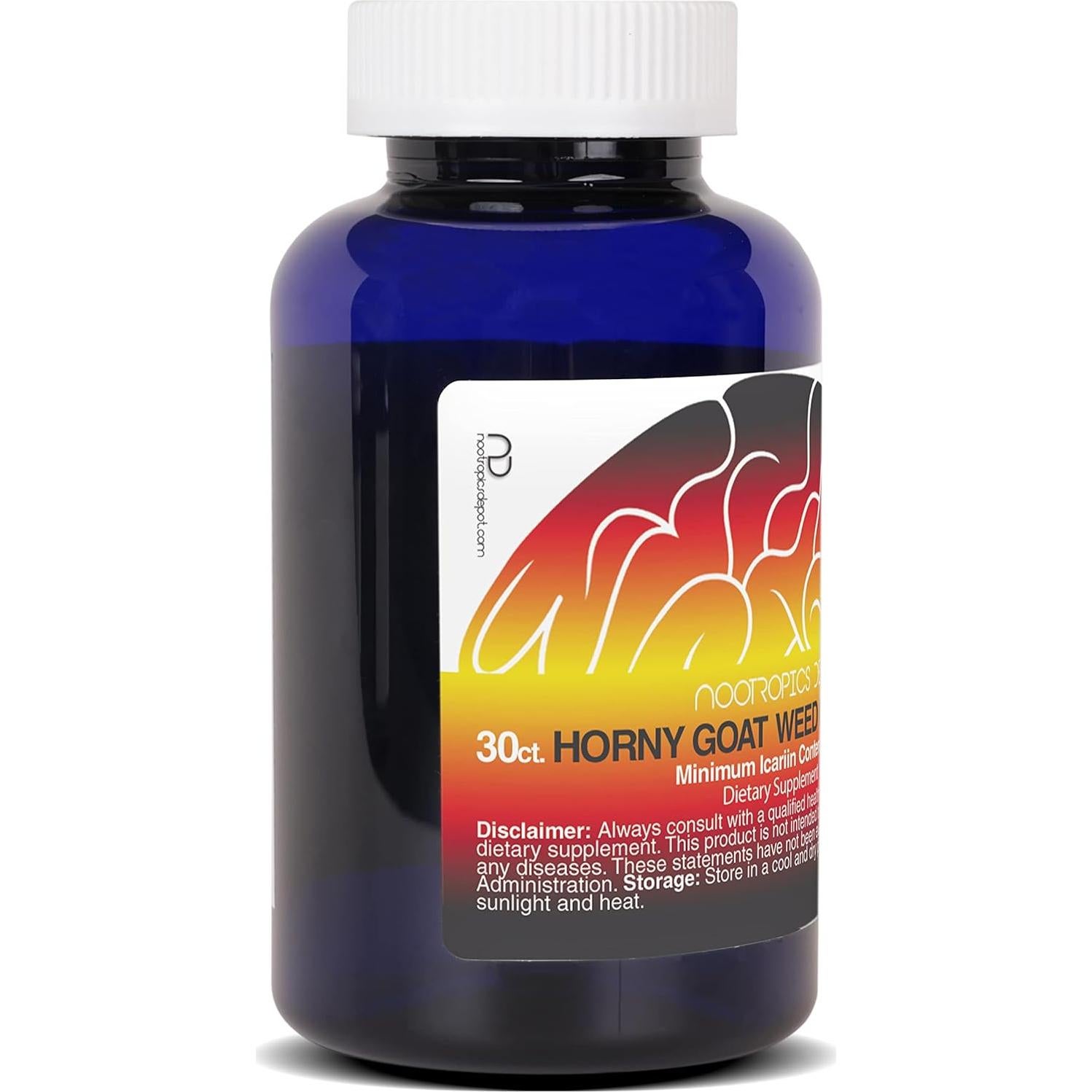 Cápsulas Nootropics Depot Horny Goat Weed 200mg 30 Conteo