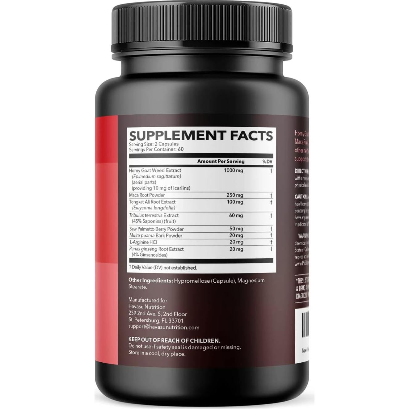 Cápsulas de Hierba de Cabra Excitada Havasu Nutrition 120 Unidades