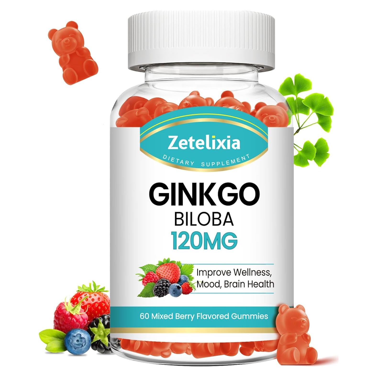 Ginkgo Biloba Gominolas Zetelixia 60 Unidades Sabor Frutos Rojos