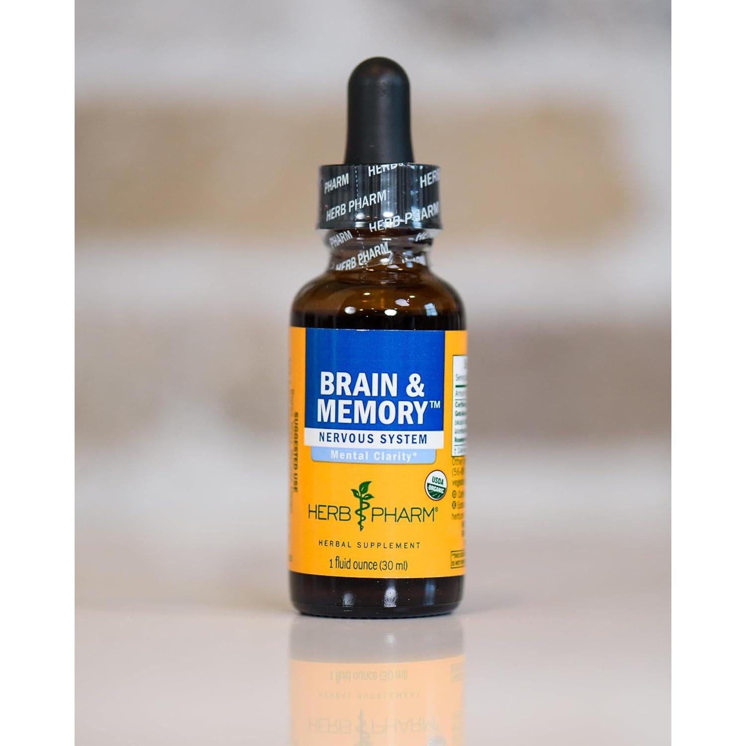 Suplemento Nootrópico Orgánico Herb Pharm 29.57 ml Ginkgo Biloba