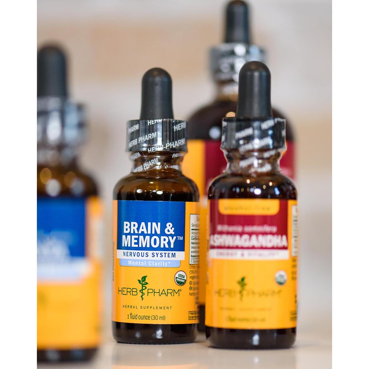 Suplemento Nootrópico Orgánico Herb Pharm 29.57 ml Ginkgo Biloba